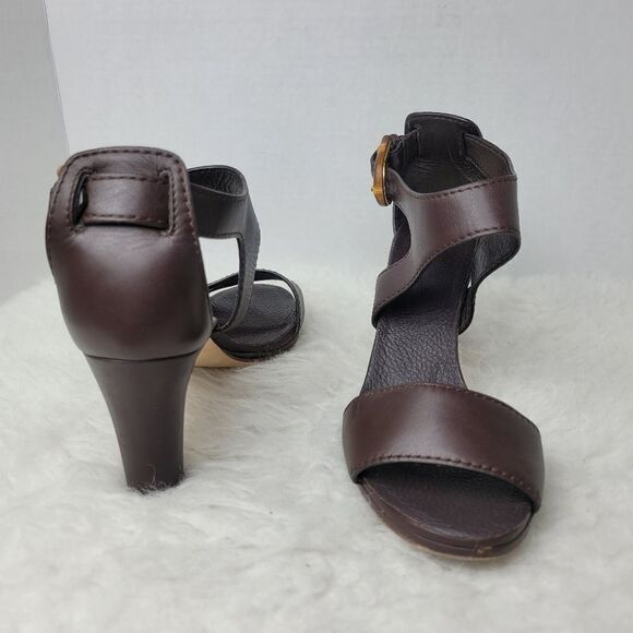 Gucci Lifford Womens Heel Sandals Size 9 Open Toe Bamboo Buckle 338713 - Picture 6 of 8